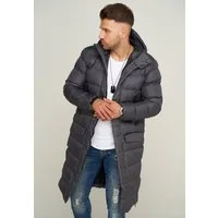 SOULSTAR Parka mit Kapuze als Winterjacke - Langer Steppmantel S2JURGA Herren warmer Wintermantel Steppjacke Pufferjacke