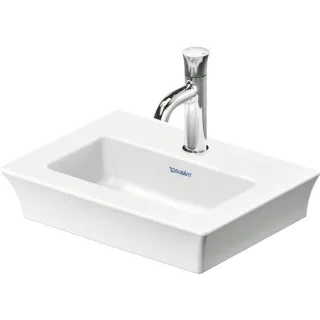 Duravit White Tulip Möbel-Handwaschbecken 0737450041 45x33cm, ohne Überlauf, mit Hahnlochbank, mit Hahnloch, weiß