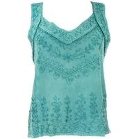Guru-Shop T-Shirt Besticktes indisches Hippie Top, kurze.. Festival, Ethno Style, alternative Bekleidung