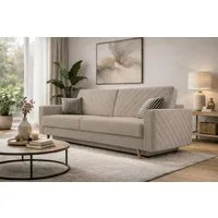 MOEBLO Schlafsofa CALIFORNIA, Sofa aus Samtstoff Couch für Wohnzimmer Sofagarnitur Polstersofa Wohnlandschaft Velours 230x96x97cm, mit Bettkasten und Schlaffunktion