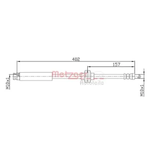 Metzger Bremsschlauch vorne Alfa Romeo Mito Fiat 500l Grande Punto Opel Corsa