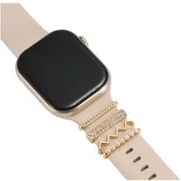CoolGadget Smartwatch-Armband Uhren Charms Schmuck Ringe Deko Loops Motiv Clips, passend für alle Apple Watch und Samsung Galaxy Watch Modelle