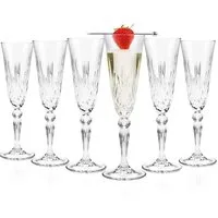 RCR Sektglas RCR Melodia Champagnerkelch 160 ml 6er Set, Kristallglas