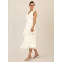 Apart Cocktailkleid mit Stufenrock und Spitze