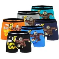 Pesail Boxershorts Herren Boxershort im 6er Pack (Packung, 6er - Pack) lustiges Affenmotiv mit Spruch