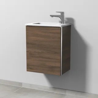 Sanipa 3way Waschtischunterbau zu Duravit ME by Starck Waschtisch mit 1 Tür, Eiche-Arizona BR72080
