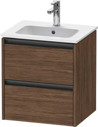Duravit Ketho.2 Waschtischunterbau wandhängend Nussbaum dunkel Matt 510x420x549 mm - K25261021210000 K25261021210000