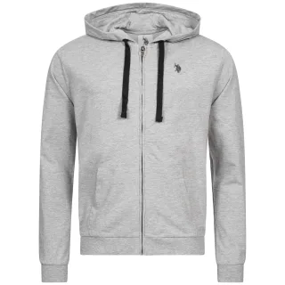 U.S. Polo ASSN. Sweatjacke mit Kapuze in Anthrazit