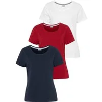 Eastwind T-Shirt (3er-Pack) Kurzarm, hüftlang, für die Freizeit, aus Baumwolle