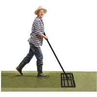 FIVMEN Rasenlüfter Rakel Rasen Nivellierrechen Profi Golf Profi mit Einstellbare, (zum Sanden Abziehen Levelingrake für Golfplatz, Garten)