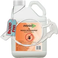 INSIGO Insektenspray INSIGO ZECKE, 5 l, biozidfreie Formel, auf Wasserbasis, geruchsarm, brennt / ätzt nicht