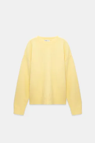 Damen Pullover mit Rundhalsausschnitt aus Rippstrick