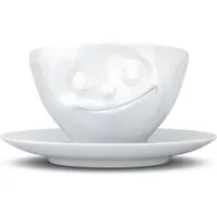 FIFTYEIGHT PRODUCTS Tasse Tasse "Glücklich" weiß, 200 ml