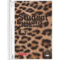 BRUNNEN Collegeblock BRUNNEN Premium Collegeblock A4 - Kariert mit Spiralbindung & Beflockt