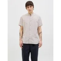 Jack & Jones Kurzarmhemd JJESUMMER BAND SHIRT SS SN mit Bandkragen