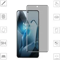 Wigento Handyhülle Für OnePlus 13 4D Privacy Display Full Curved Hart Glas Folie Schutz, Display Curved PRIVACY Schutz Glas