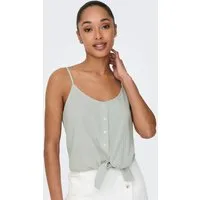 ONLY Trägertop ONLLECEY SL KNOT SINGLET NOOS WVN Materialmix, regular fit