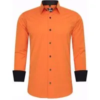 R-NEAL Businesshemd Herren Kontrast Hemd "R-NEAL" Hochzeit-Hemd Slim Fit Stretchhemd