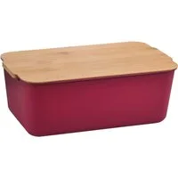 KESPER® Brotkasten Brotbox, Bambus, Kunststoff, (1-tlg), Deckel als Schneidebrett verwendbar
