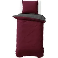 Visaggio Bettwäsche Mikrofaser Allergiker geeignet Doubleface Wendebettwäsche, Microfaser, 2 teilig, Modern Uni Doubleface Wendebettwäsche