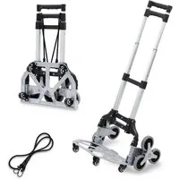 Clanmacy Sackkarren-Rad Treppensackkarre Treppensteiger Sackkarre Alu klappbar bis 75kg leicht