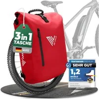 MIVELO Fahrradtasche 3in1 Gepäckträgertasche, Rucksack für Fahrrad Gepäckträger wasserdicht, 20L Volumen