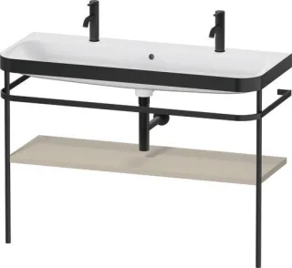 Duravit Happy D.2 Plus c-bonded Set mit Metallkonsole Taupe Seidenmatt 1175x490x850 mm - HP4759O6060 HP4759O60600000