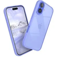 EAZY CASE Handyhülle Bumper Case für Apple iPhone 16 6,1 Zoll, Smart Slimcover Transparent stoßfest Hybrid Hülle Back Cover Blau