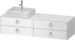 Duravit White Tulip Konsolenwaschtischunterbau wandhängend Weiß Hochglanz 1600x550x408 mm - WT4995L8 WT4995L85850010