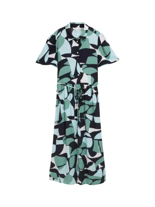 Tom Tailor - Midi-Kleid mit Muster green dots and shapes design - Gr. - 36