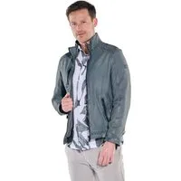 Engbers Lederjacke Herren Lederjacke mit langem Stehkragen, Hellblau