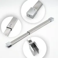 WITEN&NOCK Duschwand-Stabilisationsstange Deckenstabilisator für Duschwände Duschkabinen 35 - 60 cm ausziehbar
