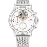 Tommy Hilfiger Multifunktionsuhr STEWART 1710682, Quarzuhr, Armbanduhr, Herrenuhr, Edelstahlarmband, analog