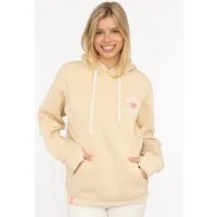 Zwillingsherz Hoodie "Wild at heart" Leo Kapuze und Stickerei, bedruckter Kordelzug, gestrickte Bündchen