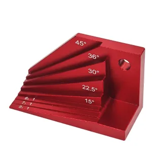Multi-Angle Bevel Gauge Block Universal Miter Angle Finder with 15°-45° Miter Angles Woodworking Measuring Tool for Rout