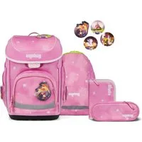 ergobag Schulranzen Schulranzen-Set CUBO WolkenzauBär 5-teilig, 25/26 (5-teilig), ergonomisch, höhenverstellbar, Your-Size-System, ab 1. Klasse