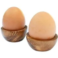 Olivenholz-erleben Eierbecher PICCOLO aus Olivenholz, stapelbar, (1-tlg), Kompakte runde Form – platzsparend, ideal für kleine Frühstückstische