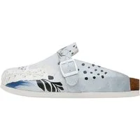 DOGO Comfie Pantoletten Hausschuhe Birds Chirping Damen Sandalen Schnürboots Handgefertigt
