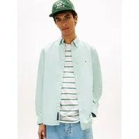 Tommy Jeans Langarmhemd TJM REGULAR OXFORD mit Rundhalsausschnitt, Button-down-Kragen
