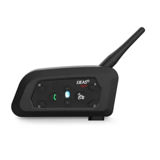 EJEAS V6 Pro+ Bluetooth Motorcycle Helmet Walkie Talkie IP67 Waterproof CVC Noise Reduction Long Battery Type-C Charging