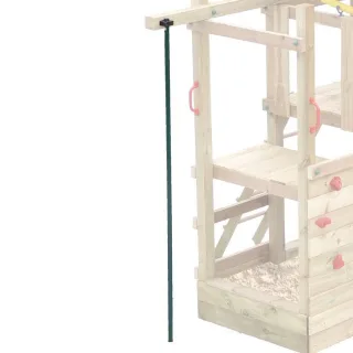 Feuerwehrstange gerade Rutschstange für Spielturm Ø3x250cm witterungsbeständig stabil Garten Spielgerät Metall grün - Wickey
