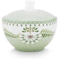PiP Studio Zuckerdose Lily&Lotus Tiles Light Green Zuckerdose 300ml, Porzellan