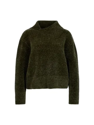 Marc Cain Collections - Rollkragenpullover aus Chenille-Garn forest night new - Gr. - 38