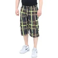 Ben Creek Cargobermudas QL05 3/4 Capri mit Multitaschen, kurze karierte Funktionshose Outdoorhose