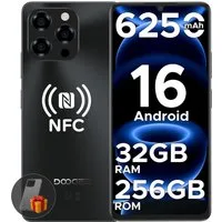 DOOGEE NOTE 58 PRO Android 16 Handy Ohne Vertrag, 256GB, 6250mAh, 90Hz Smartphone (6.75 Zoll, 256 GB Speicherplatz, 16 MP Kamera, 6.75" HD+, 16MP+8MP Kamera, Dual SIM, NFC, 4G, Fingerabdruck)