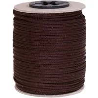 maDDma Kordel 50 Meter Polyesterschnur / Flechtschnur 2mm - 8-fach geflochten!, zartbitter