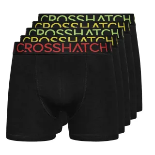 Crosshatch - "Chasma" Boxershorts für Herren (5er-Pack) (Schwarz)