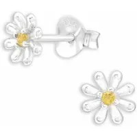 Monkimau Ohrring-Set Blumen Ohrstecker Zirkonia Eleganz in 925 Sterling Silber, Hypoallergen