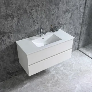 Neuesbad Serie 70 Waschtischset B:100, T:46, H:50cm, weiss NBHT10101
