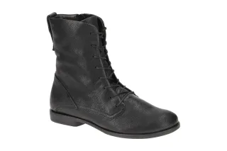 Think 34 Schwarz Damen Stiefeletten AGRAT Echtleder Absatz 1,3cm